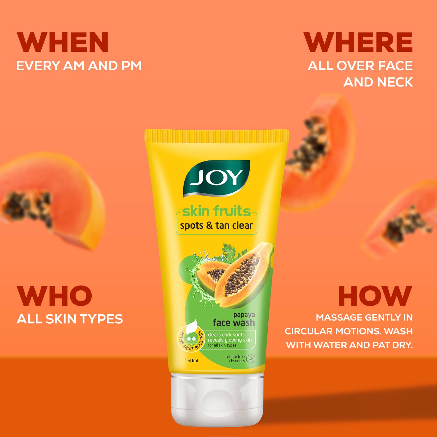 Skin Fruits Spots & Tan Clear Papaya Face Wash