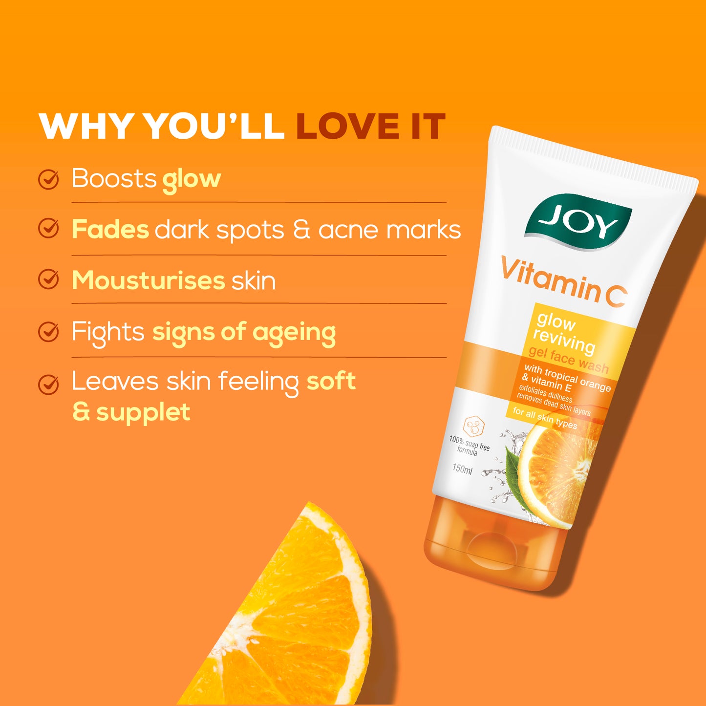 Vitamin C Glow Reviving + Dullness Exfoliating Face Wash