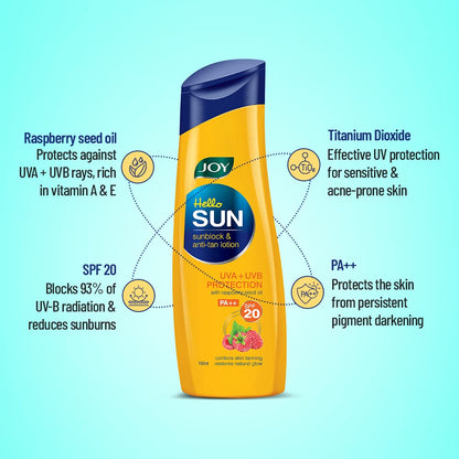 Sunblock & Anti-Tan Sunscreen Body Lotion SPF 20 PA++