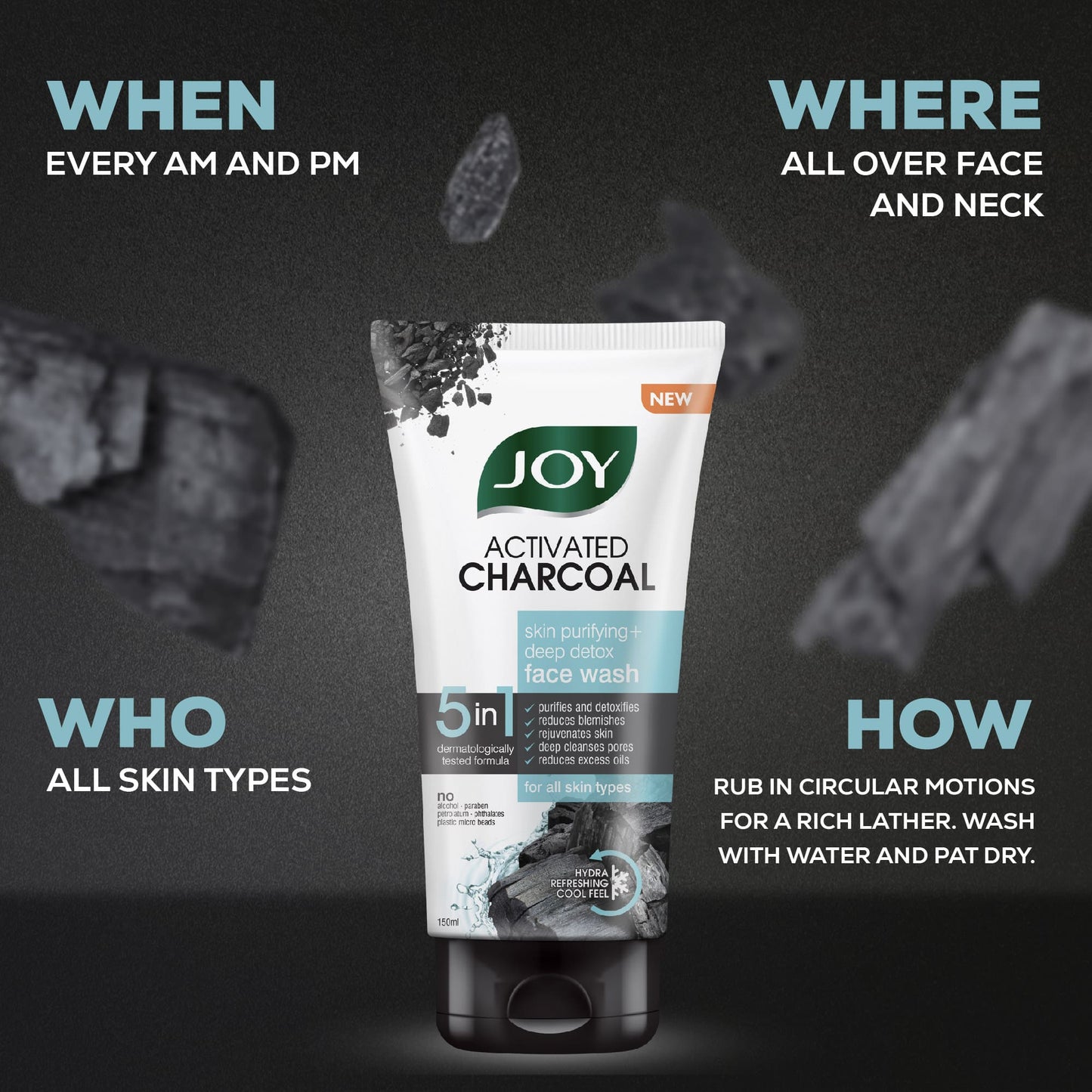 Activated Charcoal Skin Purifying + Deep Detox Face Wash