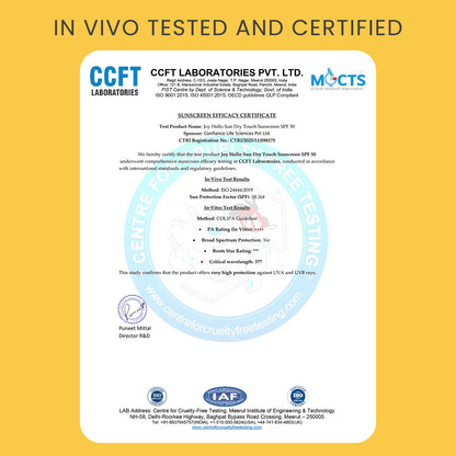 Hello Sun Brightening Ultra Matte Dry Touch Sunscreen SPF 50 PA++++