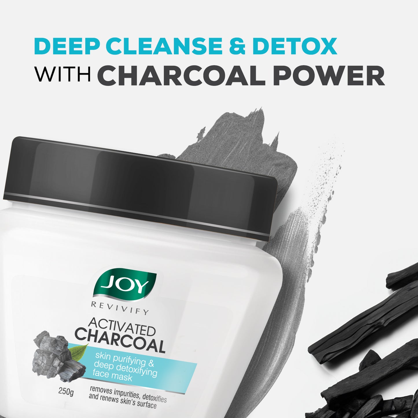 Activated charcoal Skin purifying + Detox face mask