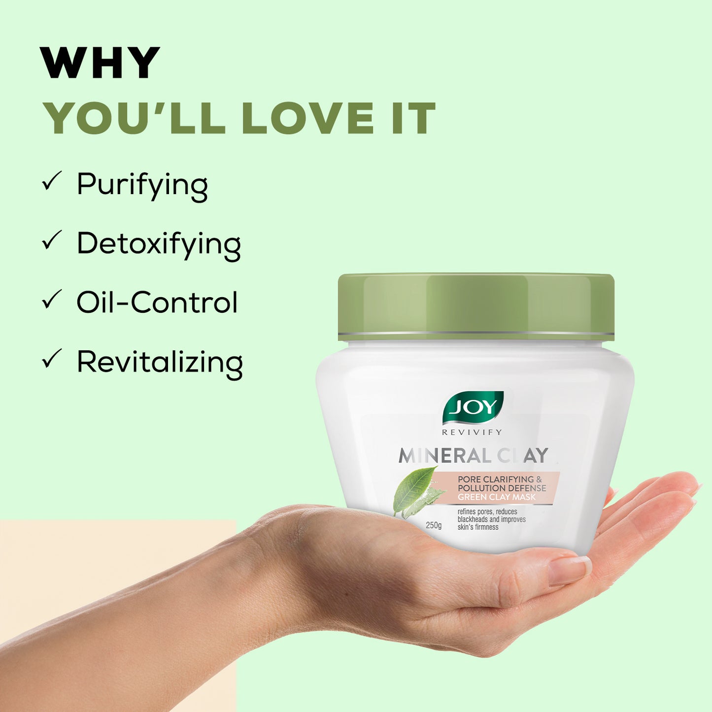 Green clay Pore Clarifying + Pollution Defense face mask