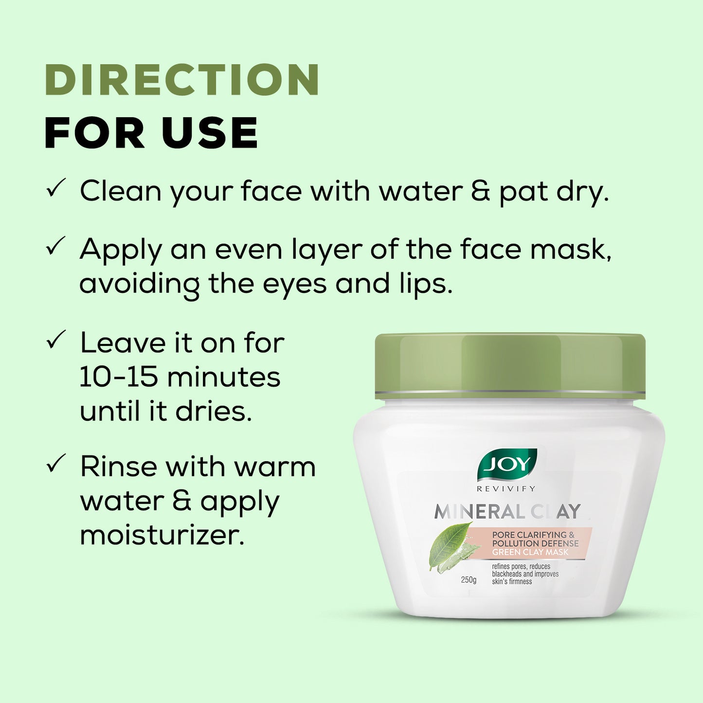 Green clay Pore Clarifying + Pollution Defense face mask