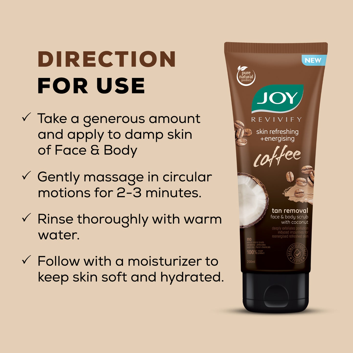 Skin Refreshing + Energizing, Anti-Pollution  Coffee Gel Scrub