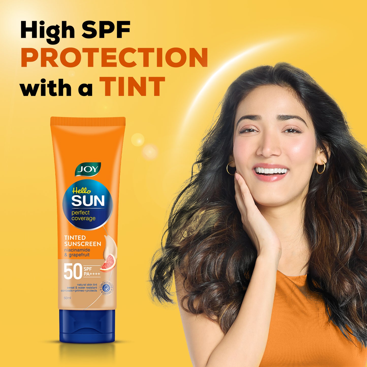 Hello Sun Perfect Coverage Tinted Sunscreen SPF 50 PA++++