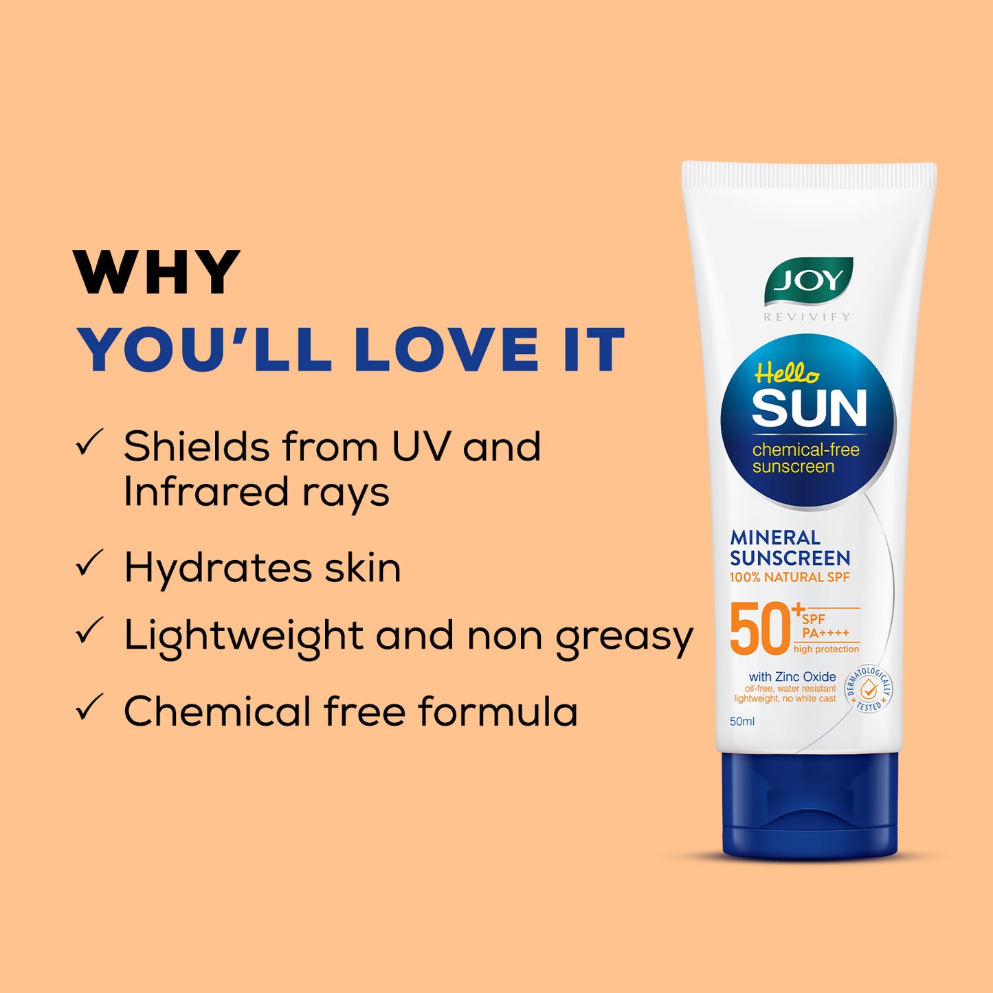 Chemical-Free Mineral Sunscreen SPF 50 PA++++