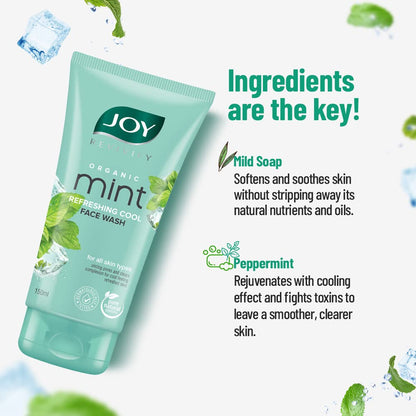 Organic Mint Refreshing Cool Face Wash