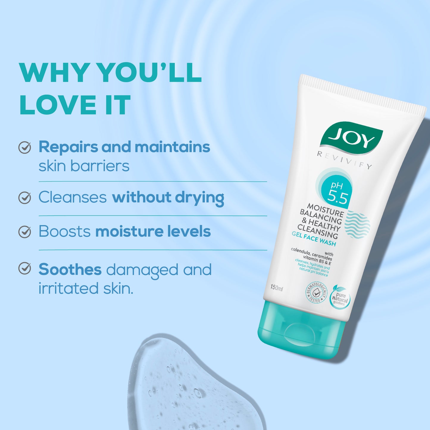 pH 5.5 Moisture Balancing & Healthy Cleansing Gel Face Wash