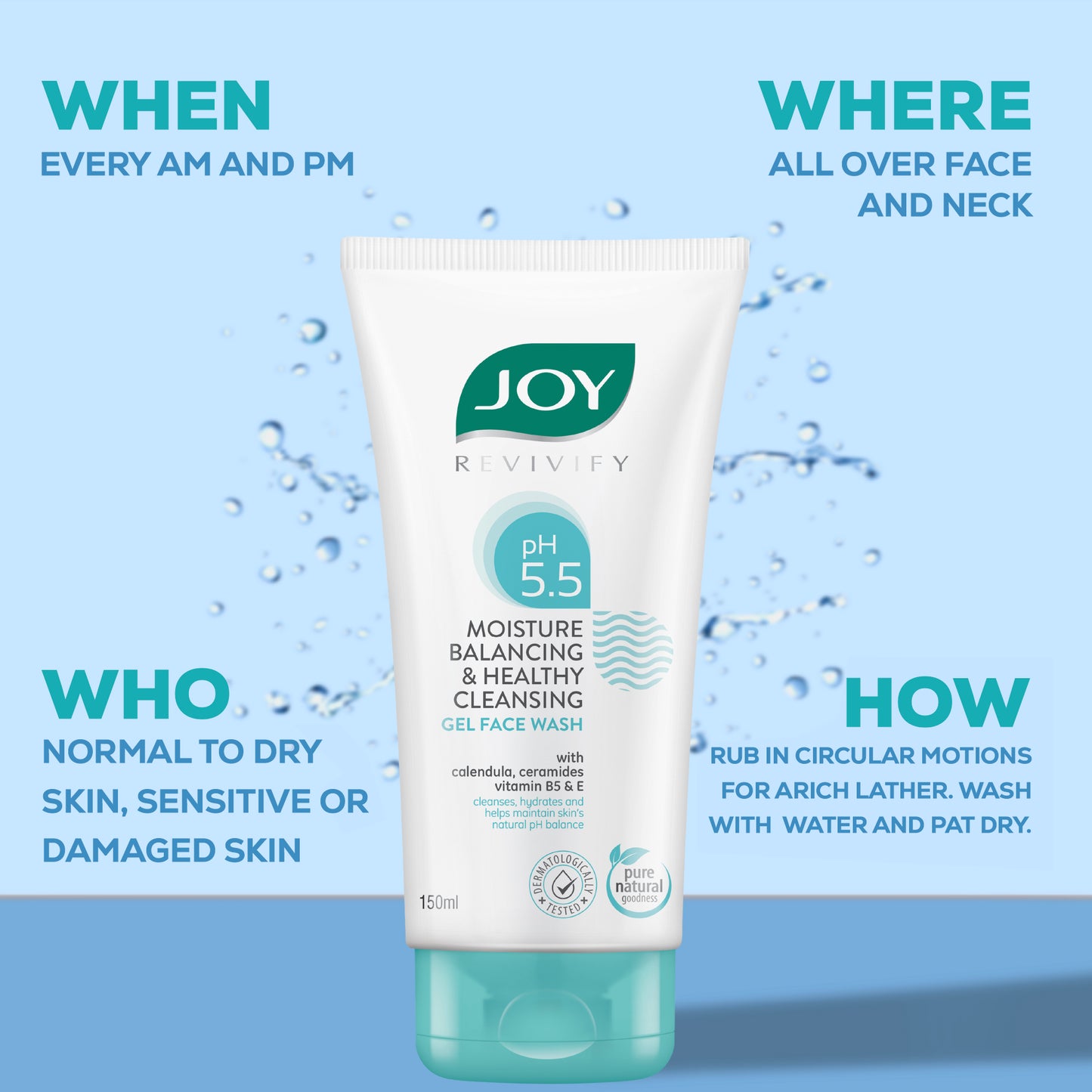 pH 5.5 Moisture Balancing & Healthy Cleansing Gel Face Wash